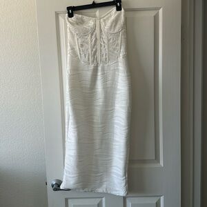 Pretty little thing white corset dress